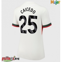 Camiseta Chelsea Moises Caicedo #25 Visitante Equipación para mujer 2025-26 manga corta